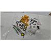 Image 1 : Assorted Die-Cast Tractor and Implement Parts: Wheels, Axles, Grills, Linkages, Mufflers