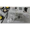 Image 2 : Assorted Die-Cast Tractor and Implement Parts: Wheels, Axles, Grills, Linkages, Mufflers