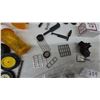 Image 3 : Assorted Die-Cast Tractor and Implement Parts: Wheels, Axles, Grills, Linkages, Mufflers