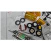 Image 6 : Assorted Die-Cast Tractor and Implement Parts: Wheels, Axles, Grills, Linkages, Mufflers