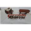 Image 9 : Ertl Case 970 Die-Cast Toy Tractor with Orange Wagon and Disc Plow Implement