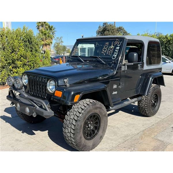 JEEP  WRANGLER 2003 O/S TITLE 2 DAYS
