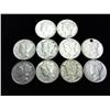 Image 1 : 10 Assorted Mercury Dimes (1 With Hole)