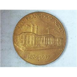1874-1937 San Fransico Mint Bronze Token (UNC)