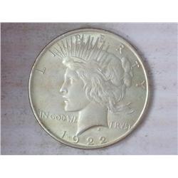 1922 Peace Silver Dollar (UNC)