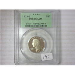 1977-S Washington Quarter PCGS PR69DCAM