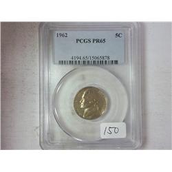 1962 Jefferson Nickel PCGS PR65