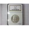Image 1 : 1962 Franklin Half Dollar NGC MS63