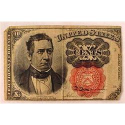 1863 10 CENT FRACTIONAL CURRENCY