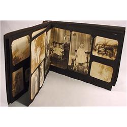 VINTAGE PHOTO ALBUM W/ PHOTOS - Incl. Babies in Wi