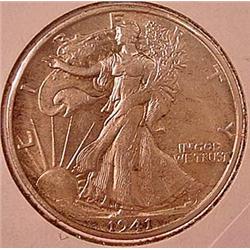 1941-S WALKING LIBERTY HALF DOLLAR - AU