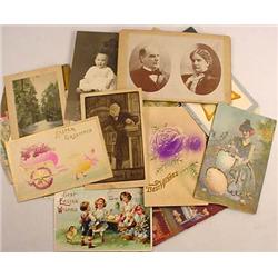 LOT OF APPROX. 40 VINTAGE POSTCARDS AND PRES. AND 