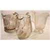 Image 1 : LOT OF 3 VINTAGE GLASS PITCHERS