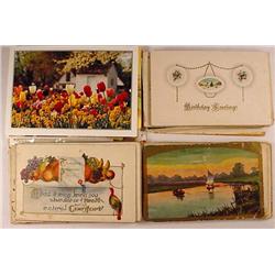 LOT OF APPROX. 100 VINTAGE POSTCARDS AND GREETING 