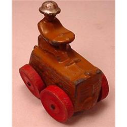 VINTAGE MANOIL NO. 73 TRACTOR W/ WOOD WHEELS