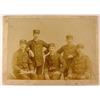 Image 1 : ANTIQUE FIREMEN IN UNIFORM MOUNTED PHOTO - Approx.