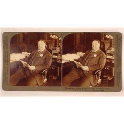 ANTIQUE WILLIAM H. TAFT STEREOVIEW CARD - Underwoo