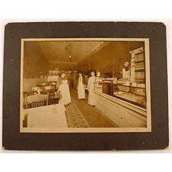 ANTIQUE BAKERY INTERIOR MOUNTED PHOTO - Approx. 9"