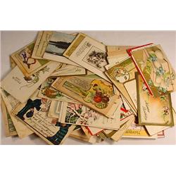 LOT OF APPROX. 100 VINTAGE POSTCARDS - Incl. Holid