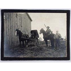 ANTIQUE STRANGE MEN, HORSES AND SANTA CLAUS HOLDIN