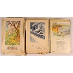 LOT OF APPROX. 100 VINTAGE POSTCARDS - Incl. Holid