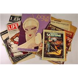 LOT OF VINTAGE MAGAZINES - Incl. 1957 Vogue, Vogue