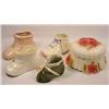 Image 1 : LOT OF MISC. TREASURES - Ceramic Baby Booties and 