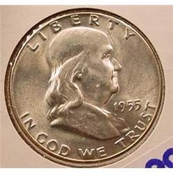 1955-P FRANKLIN HALF DOLLAR - BU++