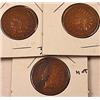 Image 1 : LOT OF 3 INDIAN HEAD CENTS - 1887 CH VG, 1894 VG a