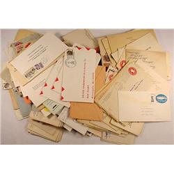 LARGE LOT OF VINTAGE STAMPED ENVELOPES - Postmarke