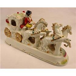 VINTAGE VICTORIAN STYLE FIGURINE - COACH AND HORSE
