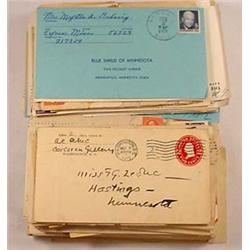 LARGE LOT OF VINTAGE STAMPED ENVELOPES - Postmarke