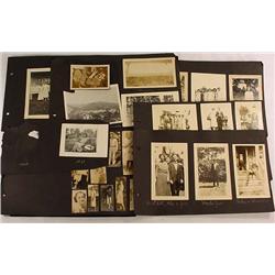 LOT OF LOOSE VINTAGE PHOTO ALBUM PAGES W/ PHOTOS -