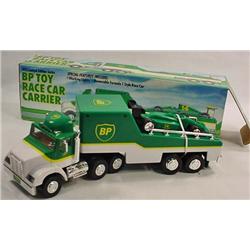 1993 LTD. ED. BP TOY RACE CAR CARRIER IN ORIG. BOX