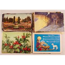 LOT OF APPROX. 100 VINTAGE POSTCARDS - Incl. Mount