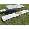 Image 1 : Lifetime Folding Picnic Table with Two Benches