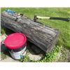 Image 4 : Outdoor Cast Iron Fire Pit Bowl with Grill, Storage Box, Log, Tools and Accessories