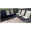 Image 1 : Six Outdoor Metal Patio Chairs with Mesh Seats