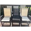 Image 2 : Six Outdoor Metal Patio Chairs with Mesh Seats