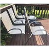 Image 4 : Six Outdoor Metal Patio Chairs with Mesh Seats