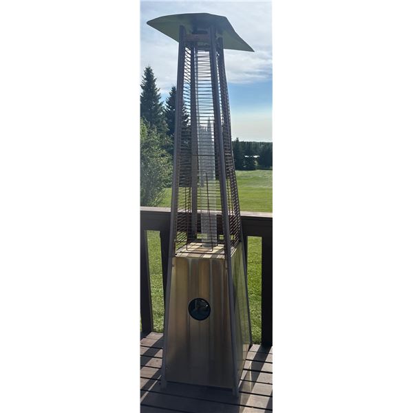 Pyramid-Style Propane Patio Heater with Glass Tube