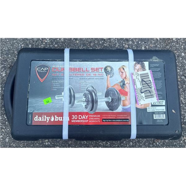 CAP 40 lb Cast Iron Dumbbell Set in Carrying Case