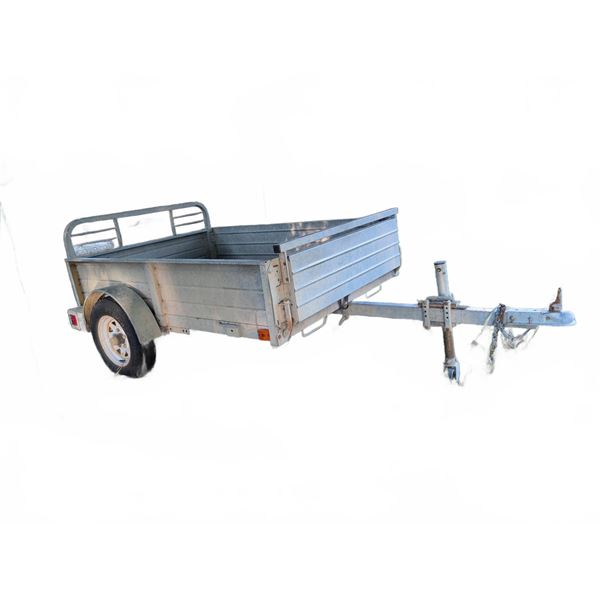 Single-Axle Utility Trailer with Rear Ramp