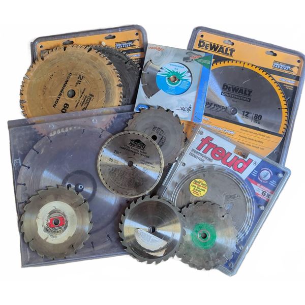Saw Blades Lot: Freud, DeWALT, Norton, Others