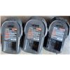 Image 5 : RIDGID Cordless Impact Driver, Work Light, Charger, and 3 Batteries