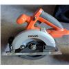 Image 4 : Ridgid Power Tool Lot With Bag: Saw, Reciprocating Saw, Grinder