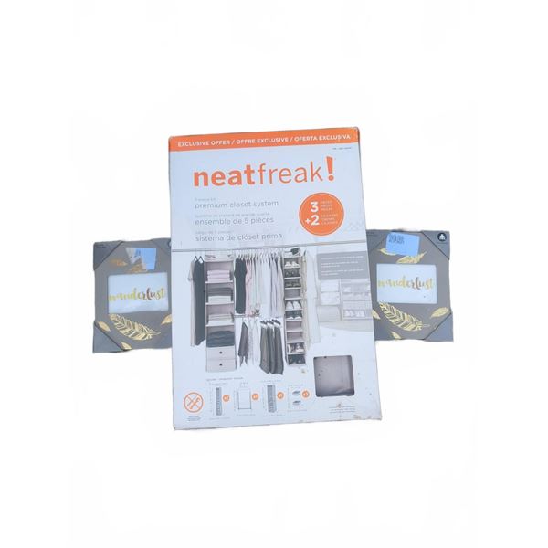 Neatfreak 3-in-1 Closet System and Two 'Wanderlust' Picture Frames