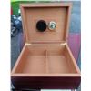Image 3 : Presidential Humidor Burl Wood Veneer Cigar Box with Hygrometer