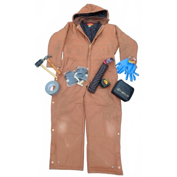 Super Tuff XL Coveralls With Tools and Accessories