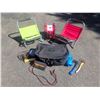 Image 2 : Camping Accessory Lot with Chairs, Axes, Power Inverter and Ropes